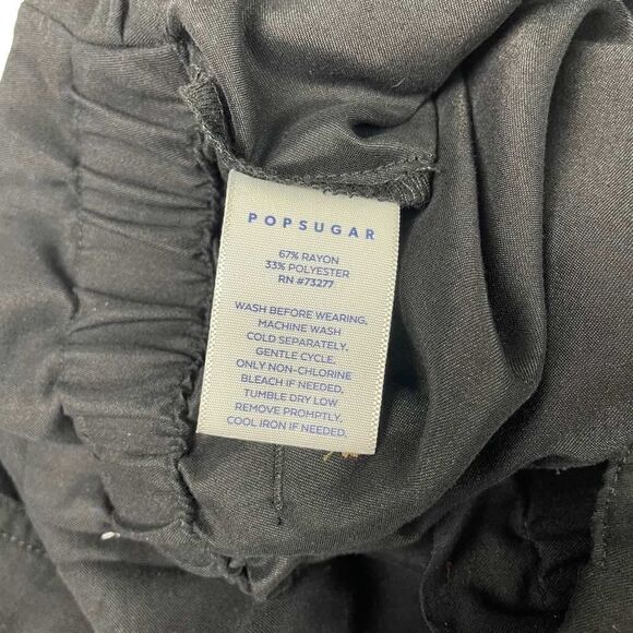 POPSUGAR Black Paper Bag Waist Lounge Pants Women’s Size Small - Picture 7 of 7